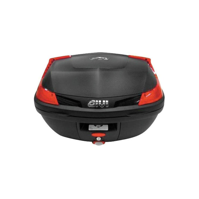 GIVI Monolock 47 Liter Top Case (Matte Black/RED Lenses)