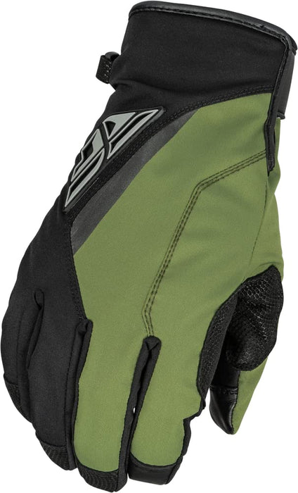 Fly Racing 2023 Snow Title Long Glove (Black/Olive, Large)