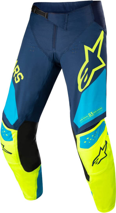 Alpinestars Techstar Factory Motocross Pants(Dark Blue/Yellow Fluo/Blue Neon, 30)