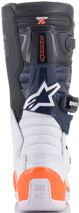 Alpinestars Youth Tech 7S Motocross Boot, Black/White/Orange, 5