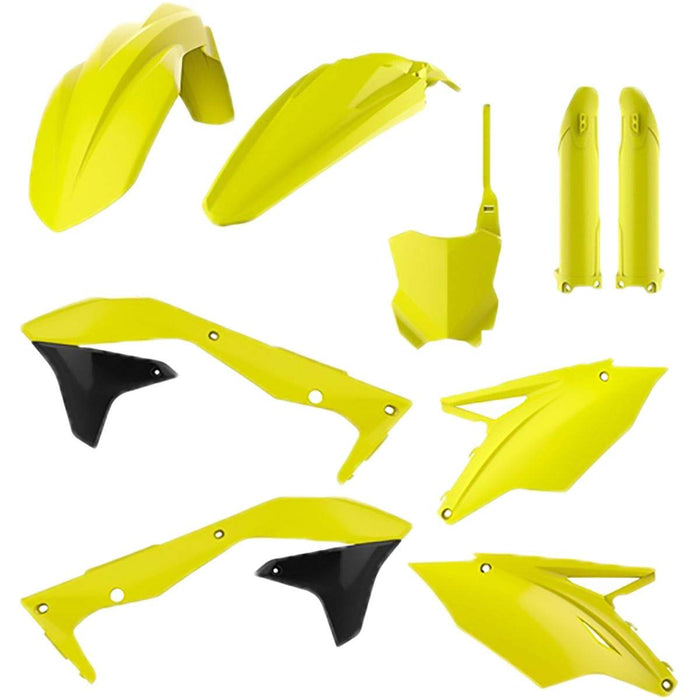 Motorcycle Polisport Complete Panel/Plastics Kit Fluorescent Yellow