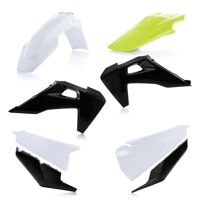 Acerbis Plastic Kit (White/Blk/Yellow Factory Edition) For 19-22 HUSQVARNA FC250