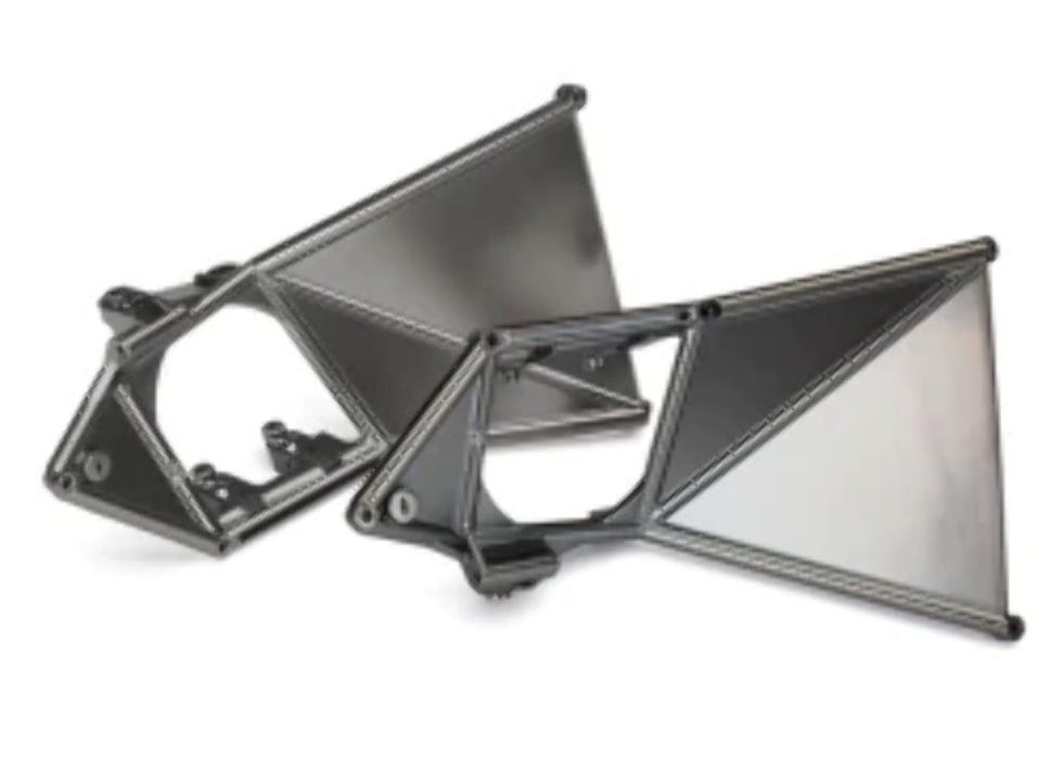 Traxxas Left/Right Front Upper Suspnsion Arm Mounts (Satin Black Chrome-Plated)