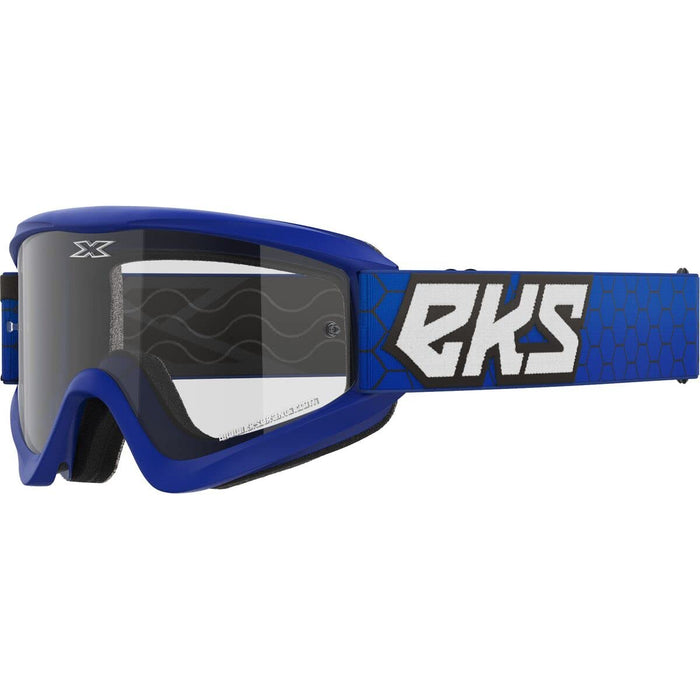 EKS Brand GOX Flat Out Clear Goggles OSFA Royal Blue