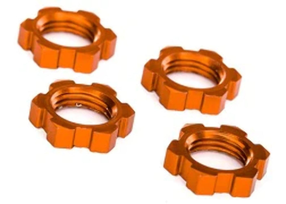 Traxxas 7758T - Wheel Nuts 17mm Splined Serrated Orange-Anodized X-Maxx