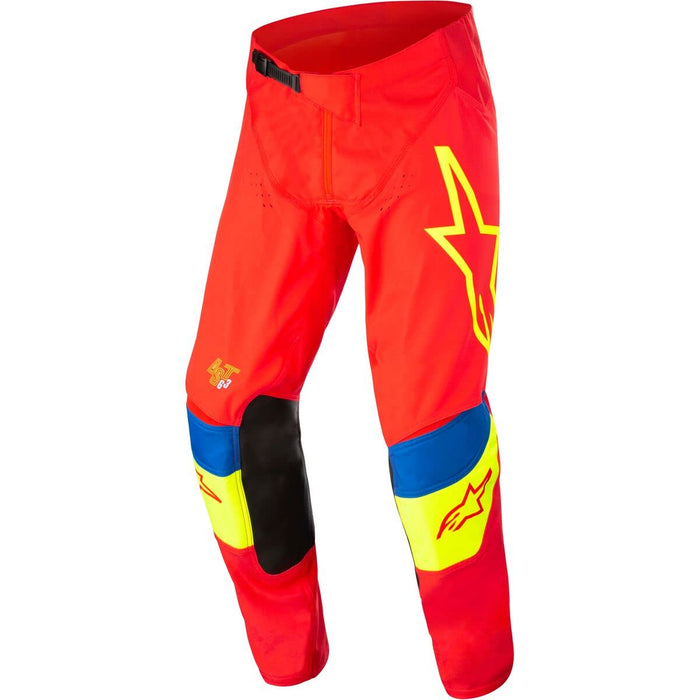 Alpinestars Techstar Factory Pants Drk Blu/Ylw Fluo/Blu Neo Sz 32 (3721022-7557-32)