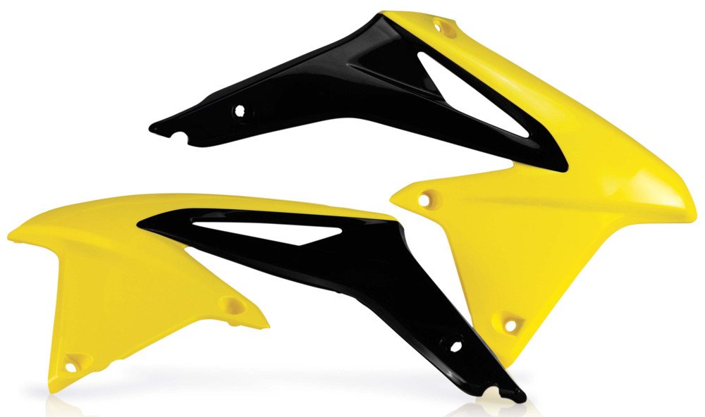 Acerbis Radiator Shroud Set (FLO-Yellow/Black) for 08-17 Suzuki RMZ450