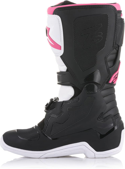 Alpinestars womens Black/White/Pink Tech 3 Stella Boots Black White Pink Sz 08, Multi, 8 US