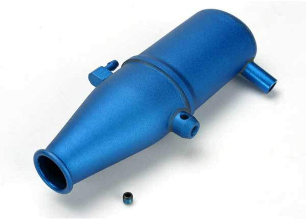 Traxxas Alum Tuned Pipe Blue Dual Chamber Revo