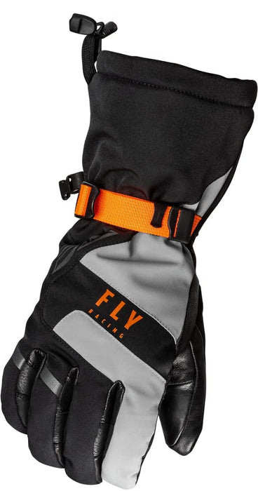 Fly Racing 2023 Snow Highland Glove (Black/Grey/Orange, Small)