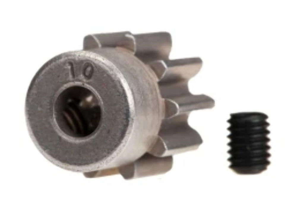 Traxxas 6746 10 Tooth Steel Pinion Gear Silver