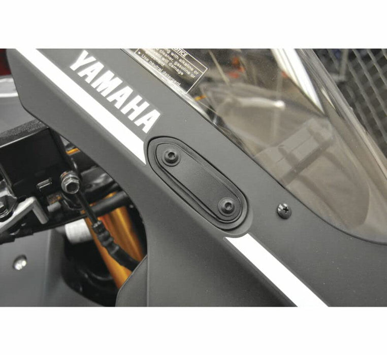 New Rage Cycles Mirror Block Off Plates Compatible for Yamaha R3