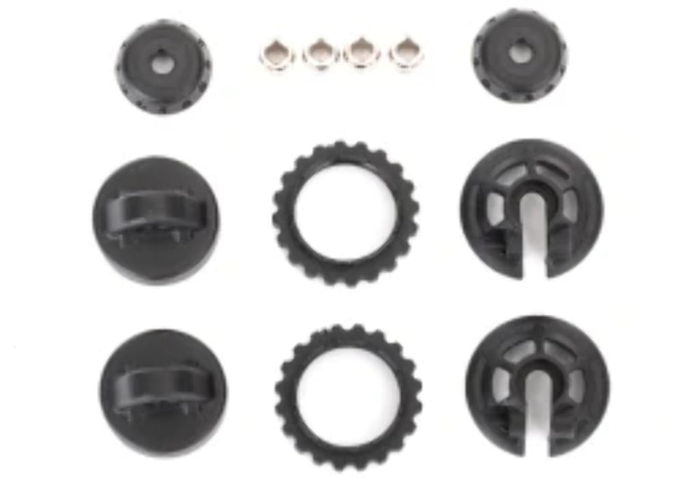 Traxxas 7468X Gtr Shock Caps and Spring Retainers Black