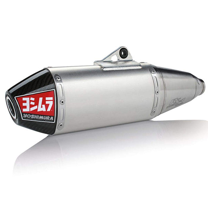 Yoshimura RS-4 Comp Series Slip-On Exhaust with Carbon Fiber End Cap (Signature/Aluminum) Compatible with 18-19 Suzuki RMZ450