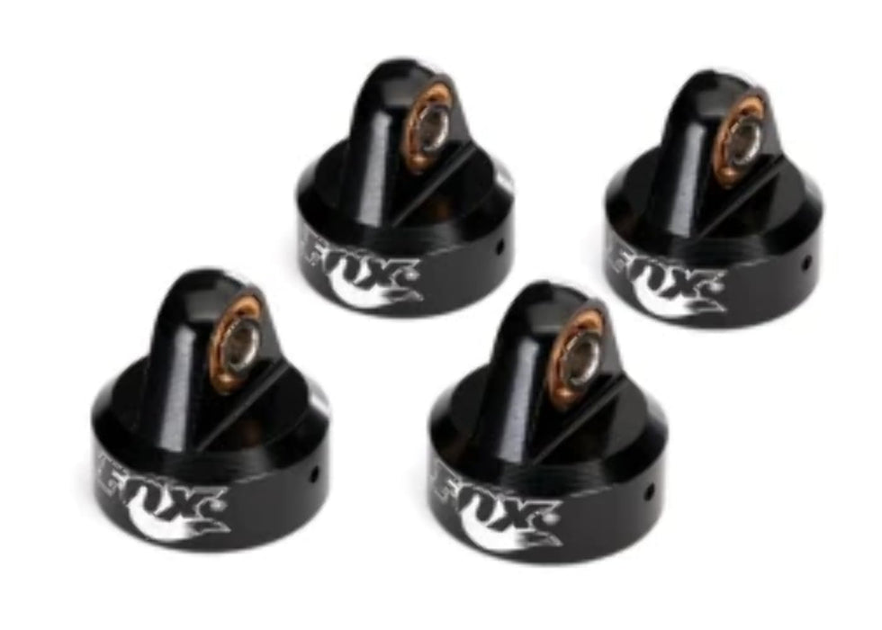 Traxxas TRA8456 - Shock caps Aluminum (Black-Anodized) Fox Shocks (4)