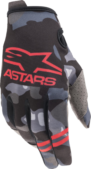 Alpinestars Youth Radar Gloves Grey Camo/ Red Fluo 2Xs 3541821-9133-2XS