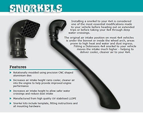 Dobinsons Snorkel Compatible with Nissan Patrol Gu/Y61 Wagon Series 2 & 3‚Äì 3.0L Tdi, 4.2L Tdi(Sn45-3343) SN45-3343