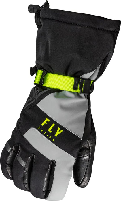 Fly Racing 2023 Snow Highland Glove (Black/Grey/Hi-Vis, Medium)