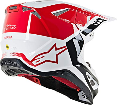 Alpinestars Unisex-Adult S.Tech S-M8 Triple Helmet Red/White Lg (Multi, one_size) - 8301319-3182-L