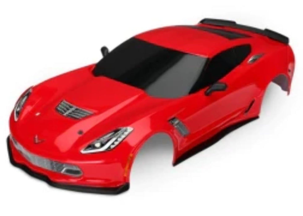 Traxxas 8386R Body Chevrolet Corvette Z06 red (Painted Decals Applied)