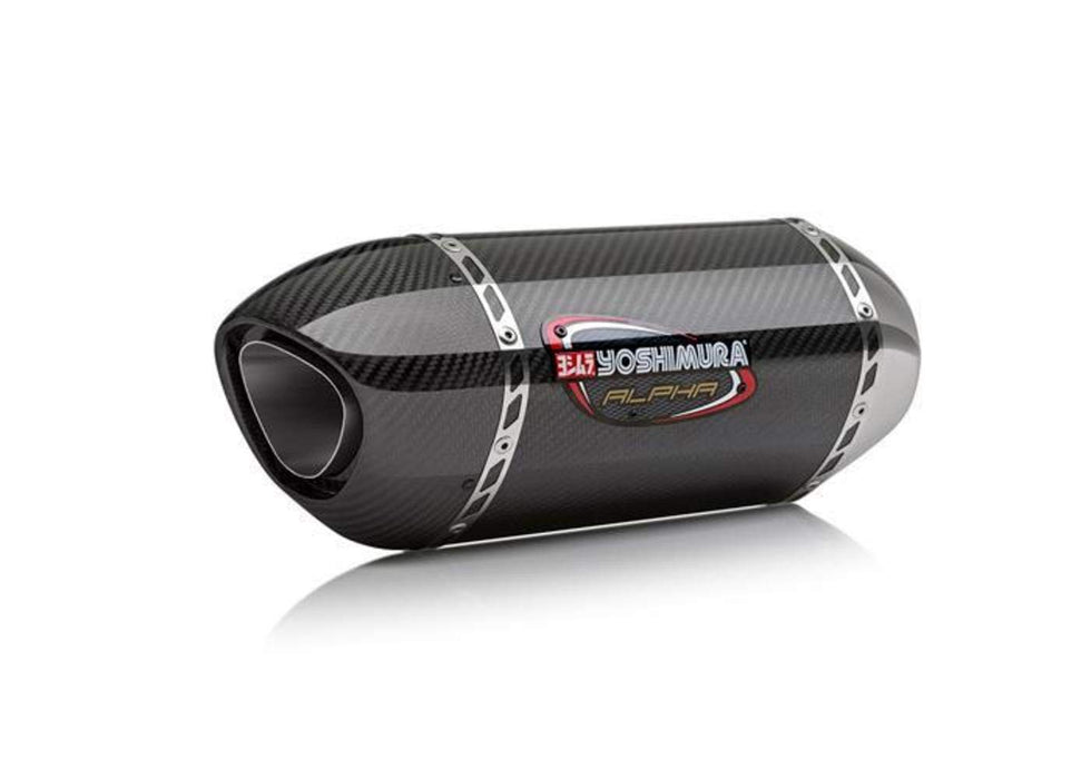 Yoshimura Alpha Slip-On Exhaust (Signature/Stainless Steel/Carbon Fiber/Carbon Fiber) Compatible with 11-19 Suzuki GSXR600