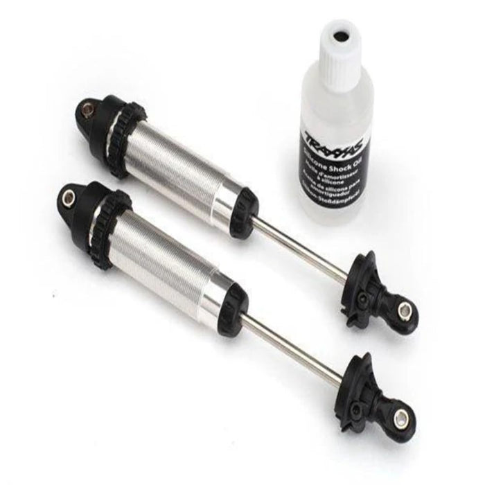 Traxxas 8460 Fully Assembled Aluminum 139mm Rear Gtr Threaded Shocks Silver