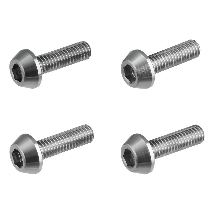 4/PC DRC ALUM M6 TAPER BOLTS 20MM TI-COLOR