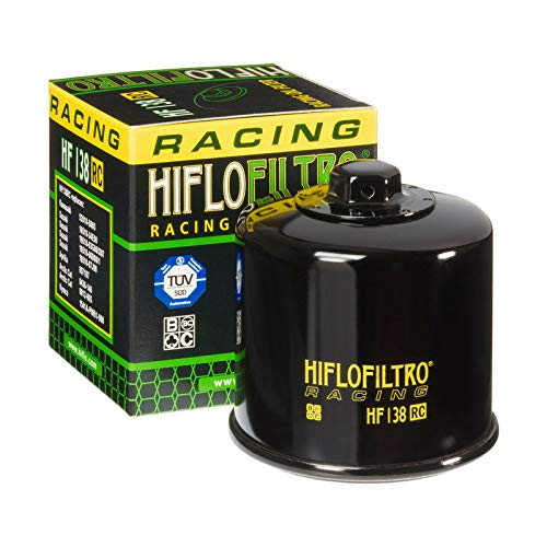 HiFloFiltro HF138RC Black RC High Performance Premium Oil Filter, Single