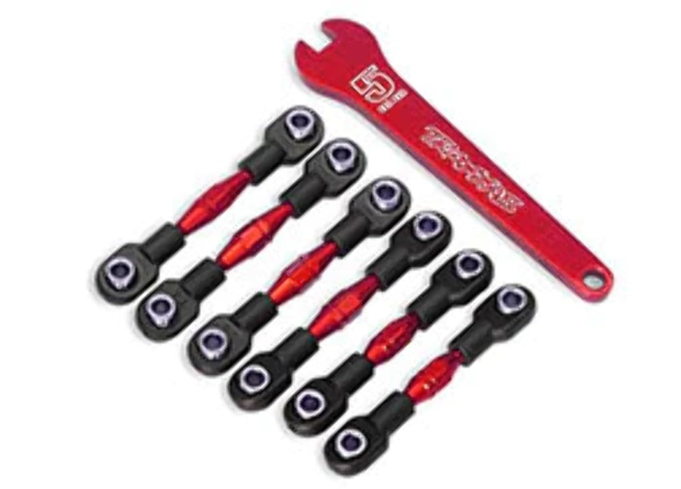 Traxxas TRA8341R Turnbuckles Aluminum (red-Anodized) Camber Links 32mm (Front) (2)/ Camber Links 28mm (Rear) (2)