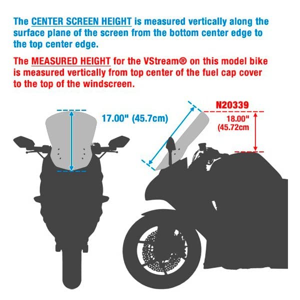 National Cycle New VStream+ Windshield, 562-5178C