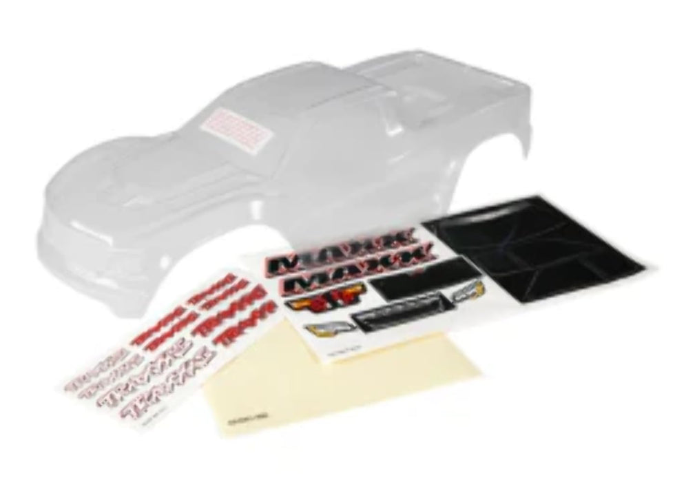 Traxxas 8911 Body Maxx¨ (Clear untrimmed Requires Painting)/ Window Masks/Decal Sheet