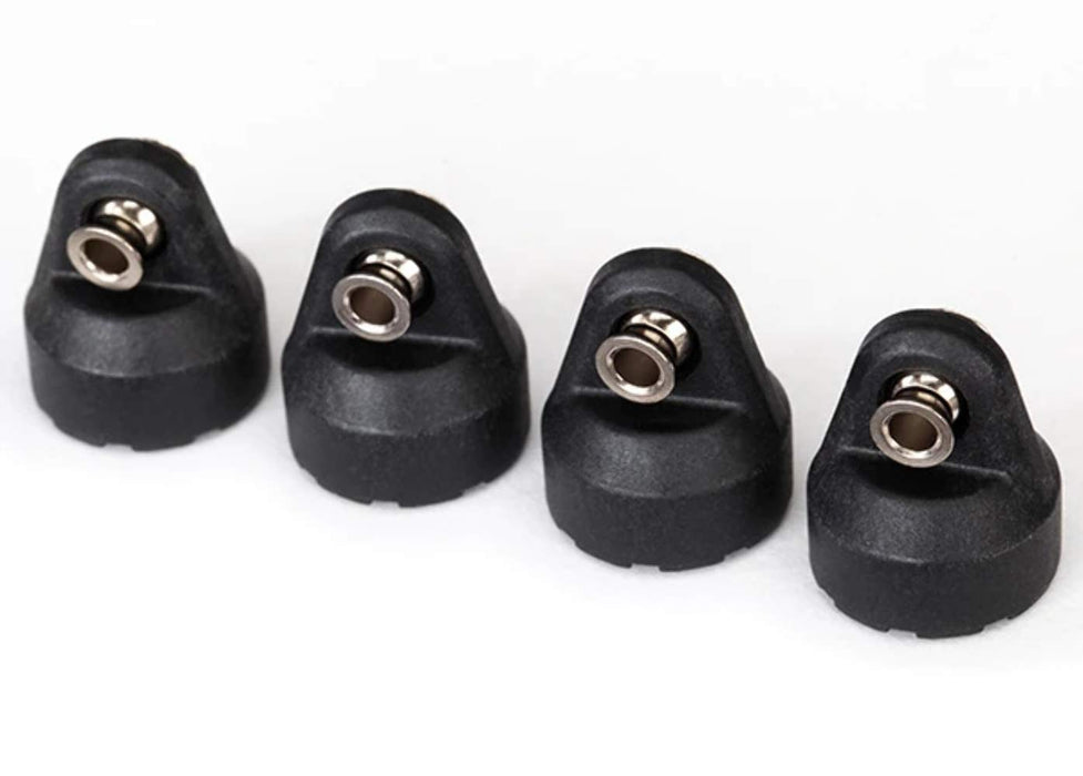 Traxxas 8361 Shock caps (black) (4) (assembled with hollow balls)