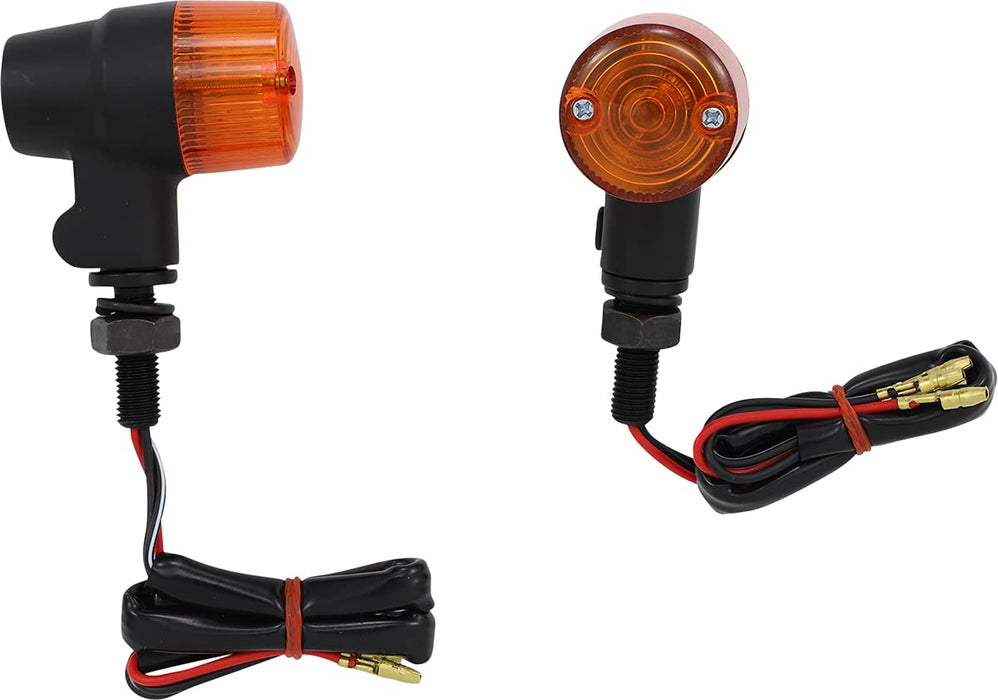 K&S 225-8633Bk Turn Signal Style 3 Black W/Amber Lens