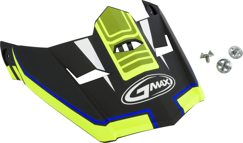 G-Max Visor for MX46 Uncle Helmet - Md-2XL - Matte Orange/Hi-Vis Yellow/Blue