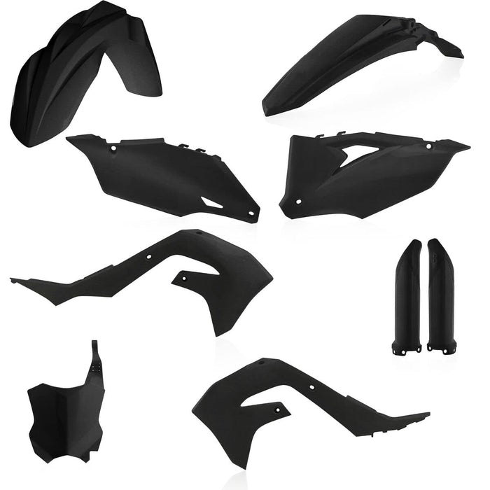 Acerbis Full Plastic Kit (Black Metallic) For 17-18 KAWASAKI KX250F