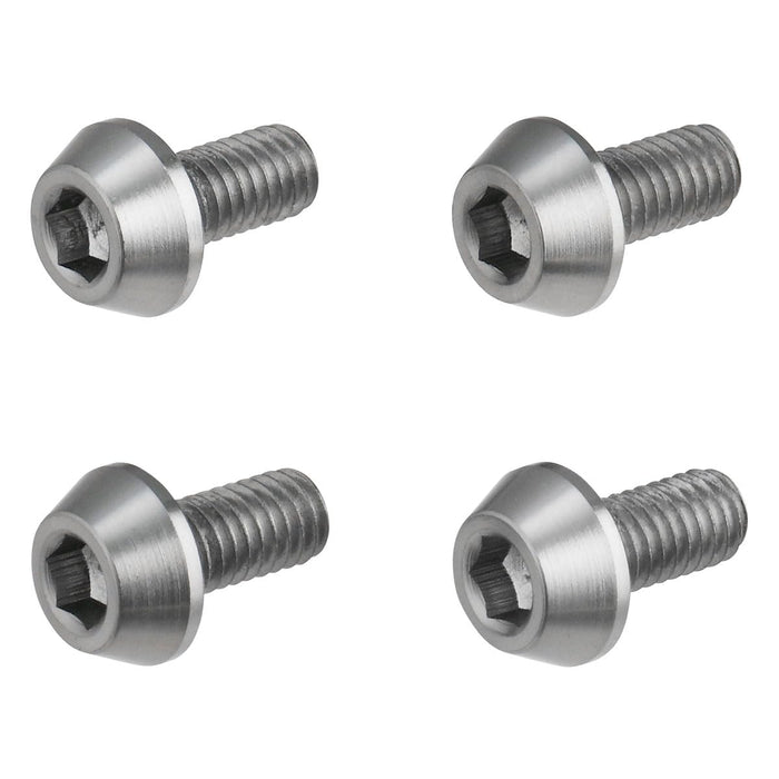 4/PC DRC ALUM M6 TAPER BOLTS 12MM TI-COLOR