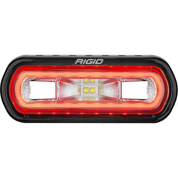 Rigid Industries Sr-L Series Marine Spreader Pod, 2 Wire, Surface Mount, Black W/Red Halo 52102