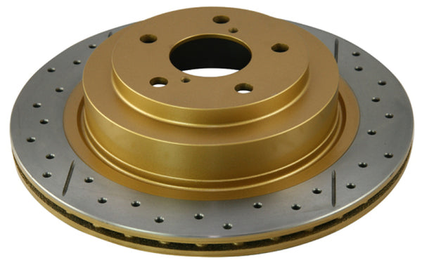 DBA 04-05 Mazda 3 2.3L / 06+ MazdaSpeed3 Rear Drilled & Slotted Street Series Rotor 2957X
