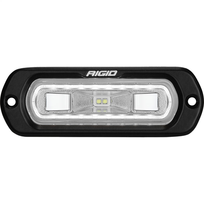 Rigid Industries Sr-L Series Marine Spreader Pod, 2 Wire, Flush Mount, Black W/White Halo 52200