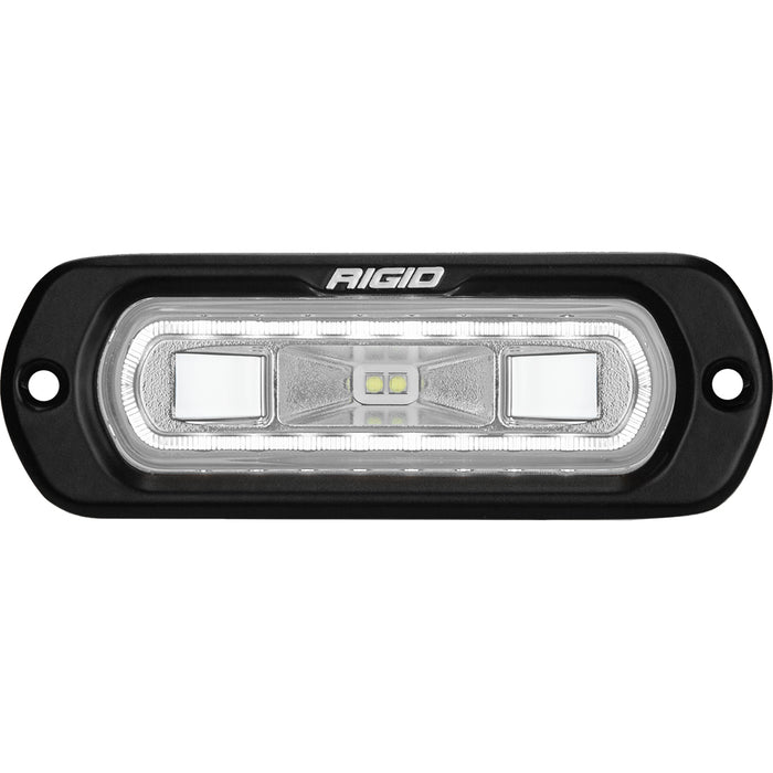 Rigid Industries Sr-L Series Marine Spreader Pod, 2 Wire, Flush Mount, Black W/White Halo 52200