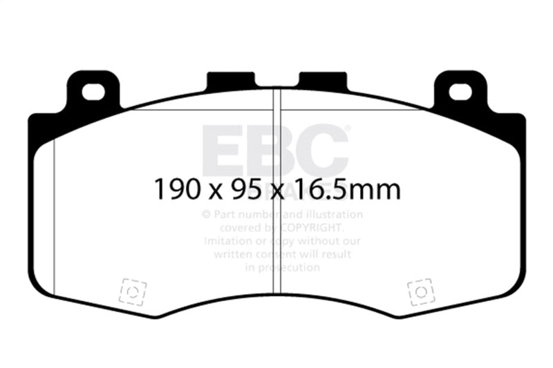 EBC 2018+ compatible with Jeep Grand Cherokee Trackhawk Yellowstuff Front Brake Pads DP42400R