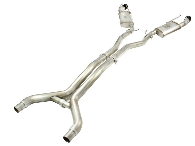 aFe MACHForce XP Exhaust 3in Stainless Stee CB/10-13 Chevy Camaro V8-6.2L (td) (gloss blk tip) 49-44039-B