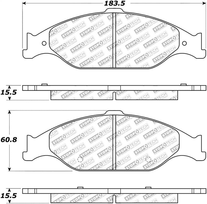 StopTech Street Select Brake Pads Rear 305.0804