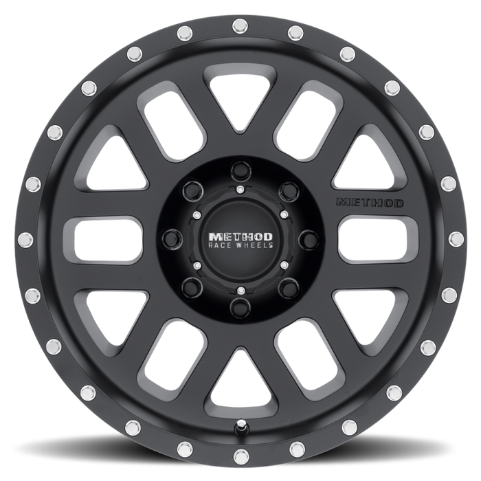 Method MR306 Mesh 18x9 -12mm Offset 8x6.5 130.81mm CB Matte Black Wheel MR30689080512N