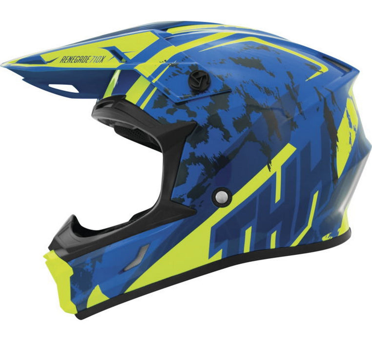 THH T-710X Renegade Youth MX Offroad Helmet Blue/Yellow MD