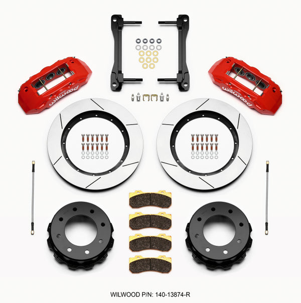Wilwood TX6R Rear Kit 15.50in Red 2011-2015 GM Truck/SUV 2500 140-13874-R