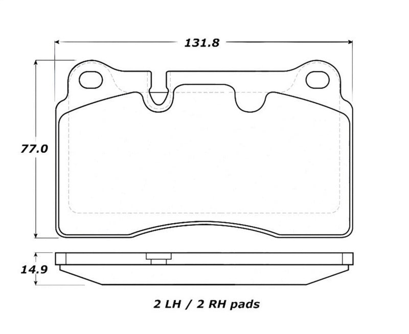 StopTech Performance 14-17 Volkswagen Touareg Front Brake Pads 309.1165