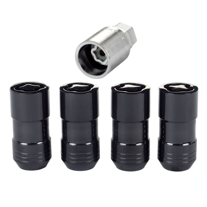 McGard Wheel Lock Nut Set 4pk. (Cone Seat) M14X1.5 / 21mm & 22mm Dual Hex / 1.965in. L Black 24220