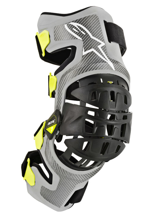 Alpinestars Unisex-Adult Bionic 7 Knee Set Silver/Yellow Sm (Multi, one_size) - 6501319-195-S