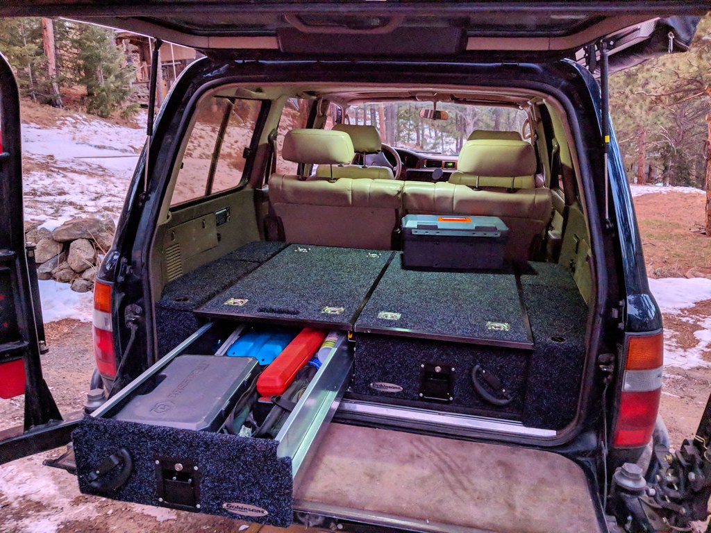 Dobinsons Rear Dual Roller Drawer System Fits Toyota Land Cruiser 80 Series with Fridge Slide - RDKITLC80